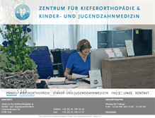Tablet Screenshot of kieferorthopaedie-zug.ch